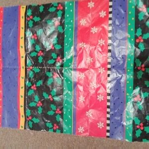 Vintage two Christmas sheets of wrapping paper